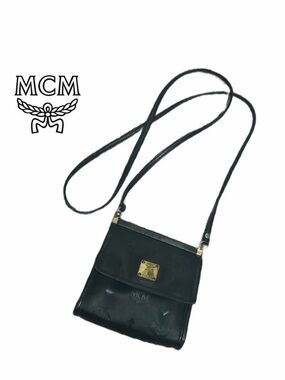 MCM VINTAGE Monogram Black Crossbody‎ Bag